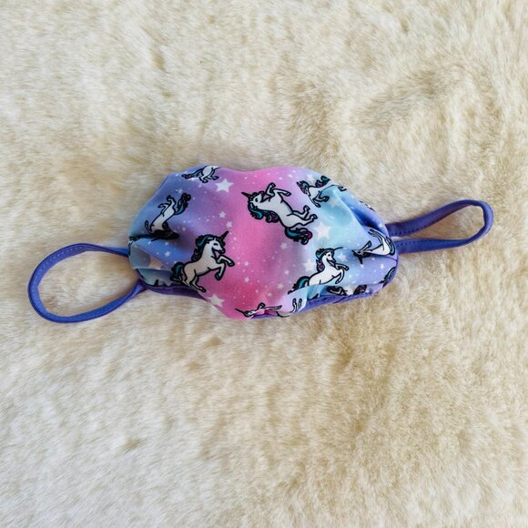 Unicorn Pattern Facial Masks Fabric and Disposable Pack Bundle Kid Size 5-12 - Picture 3 of 8